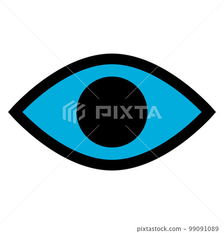 Eye icon line isolated on white background.... - Stock Illustration ...