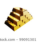 Pyramid of gold bars 99091301