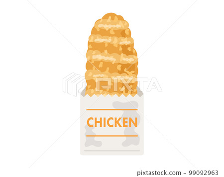 Illustration of crispy chicken in a bag 99092963