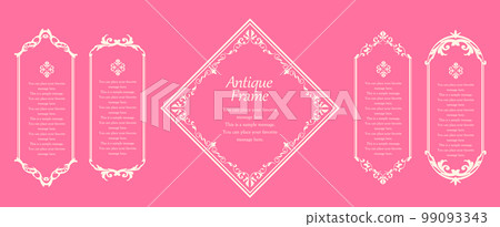 Frame with the image of spring. A luxurious frame design. antique frame. Frame with the image of spring. A luxurious frame design. antique frame. 99093343
