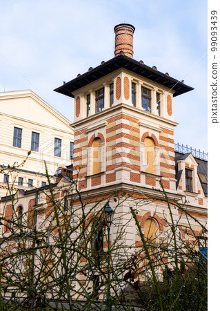 Krakow Main Square Rynek Glowny Poland. Krakow architecture, old city architecture. Historic church in Krakow Baroque architecture Travel tourist attraction 99093439