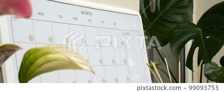 Monthly PLANNER. Empty Magnetic board with the days of the month. Place to enter important matters schedule. Concept for business planning. Whiteboard Planner magnetic monthly template Monthly PLANNER. Empty Magnetic board with the days of the month. Place to enter important matters schedule. Concept for business planning. Whiteboard Planner magnetic monthly template 99093753