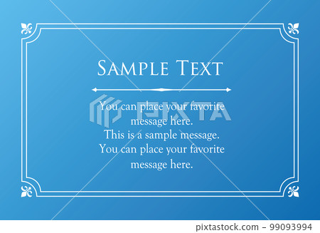 豪華卡片設計。古色古香的裝飾設計。優雅的邊緣圖案。 99093994