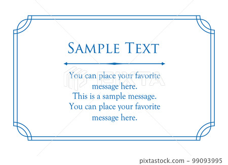 豪華卡片設計。古色古香的裝飾設計。優雅的邊緣圖案。 99093995