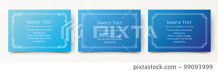 豪華卡片設計。古色古香的裝飾設計。優雅的邊緣圖案。 99093999