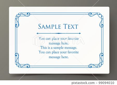 Luxury card design. Antique decorative design. Elegant edge pattern. Luxury card design. Antique decorative design. Elegant edge pattern. 99094010