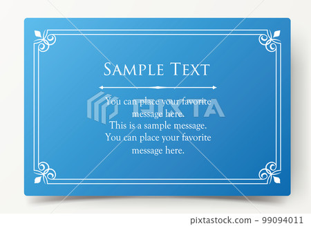 Luxury card design. Antique decorative design. Elegant edge pattern. Luxury card design. Antique decorative design. Elegant edge pattern. 99094011