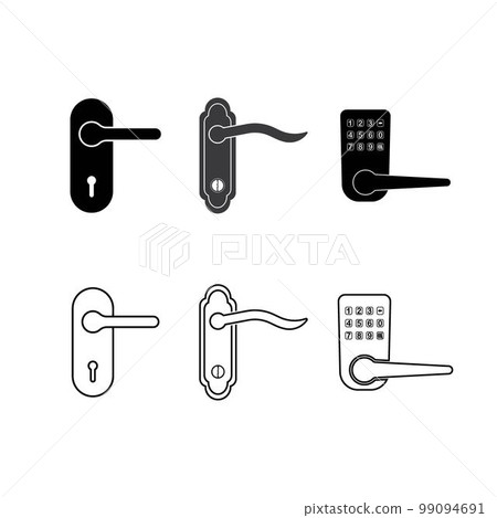Door handle icon. 99094691