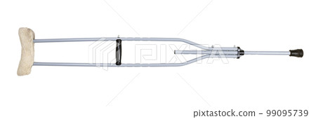 single steel underarm crutch isolated on white 99095739