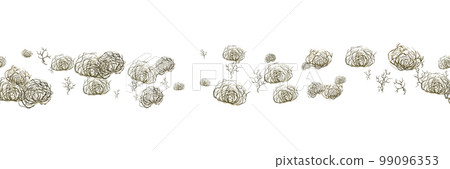 Tumbleweed, dry weed ball seamless pattern 99096353