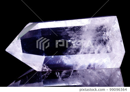 Macro mineral stone Crystal rock crystal on a black background Macro mineral stone Crystal rock crystal on a black background 99096364