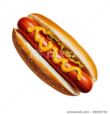 Tasty Hot Dog Isolated Illustration Generative AI 99096742