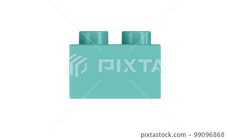 Pool Blue Lego Block Isolated on a White Background. Pool Blue Lego Block Isolated on a White Background. 99096868