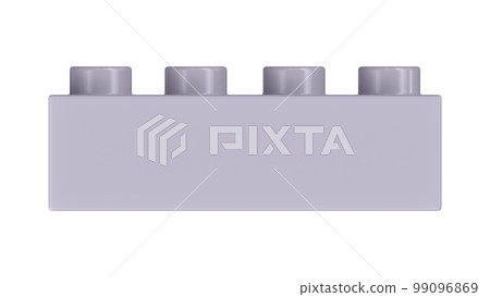 Lilac Lego Block Isolated on a White Background. Lilac Lego Block Isolated on a White Background. 99096869