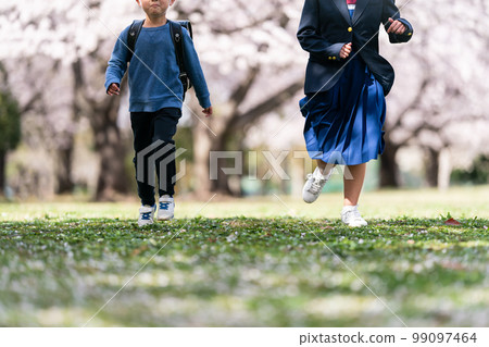 run, junior high school student, junior high student 99097464
