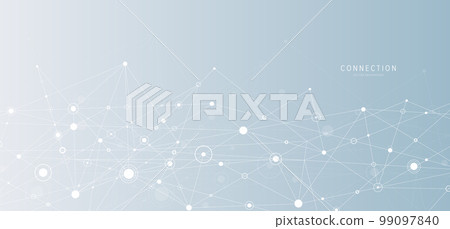 Connections with points, lines, and people icons. Vector technology background 99097840