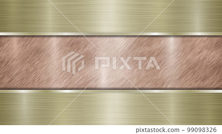 Metal background with polished plate Metal background with polished plate 99098326
