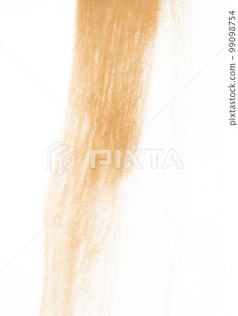 Small size fine Sand flying explosion, Golden grain wave explode. Abstract cloud fly. Yellow colored sand splash silica in Air. White background Isolated high speed shutter, throwing freeze shot 99098754