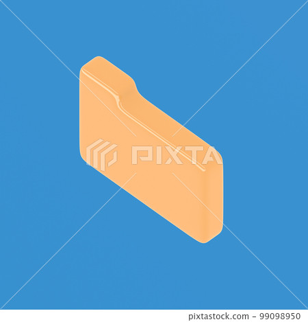 isometric desktop interface folder isolated on blue background simple ui 3d rendering 99098950