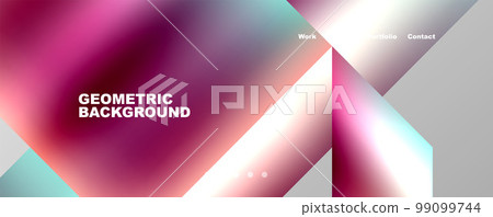 Minimalist geometric abstract background with fluid gradients. Vector Illustration For Wallpaper, Banner, Background, Card, Book Illustration, landing page 99099744