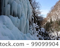 Ice waterfall in the valley 99099904