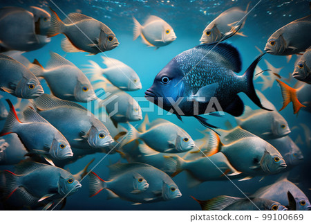 Under water world wildlife animals beautiful background. World water day concept. 99100669