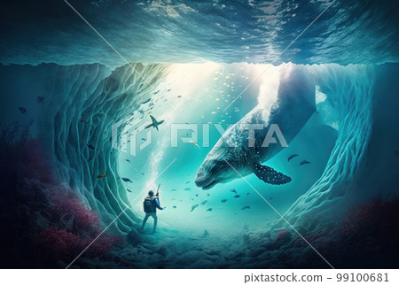 Under water world wildlife animals beautiful background. World water day concept. Under water world wildlife animals beautiful background. World water day concept. 99100681