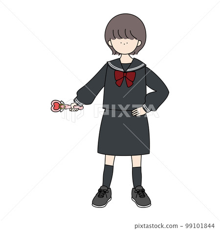 Sailor suit short cut girl makeover play pretend Sailor suit short cut girl makeover play pretend 99101844