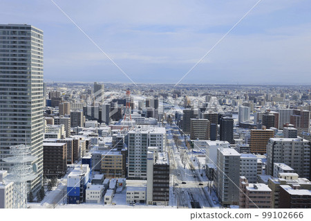 札幌, 北海道札幌冬季城市景觀（從札幌電視塔到豐平川） 99102666