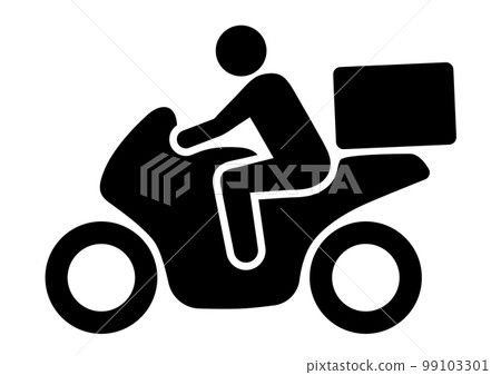 Motorcycle delivery delivery pictogram Motorcycle delivery delivery pictogram 99103301