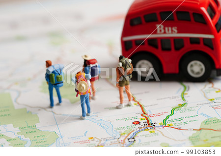 Business people rushing and going on a long trip for a work meeting at office. 99103853