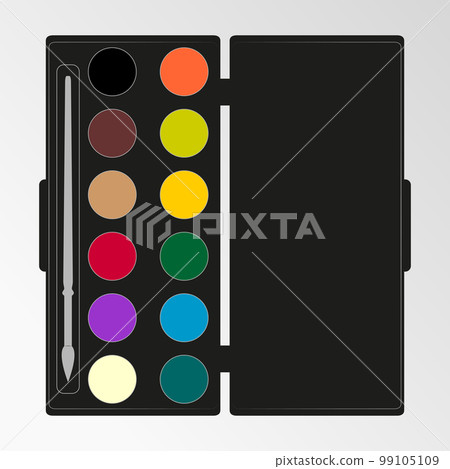 Vector illustration on the theme watercolor paints Vector illustration on the theme watercolor paints 99105109