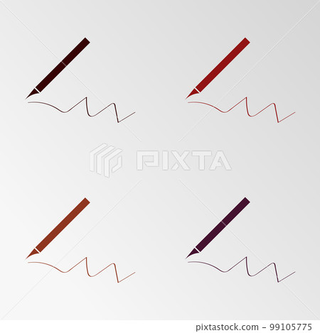 Vector illustration on the theme eather, pen Vector illustration on the theme eather, pen 99105775