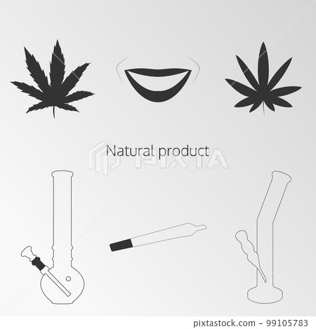 Vector illustration on the theme marijuana 99105783