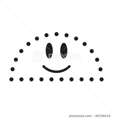 Dotted semicircle shape for tracing lines for preschool and kindergarten school kids for drawing and handwriting practice 99106039