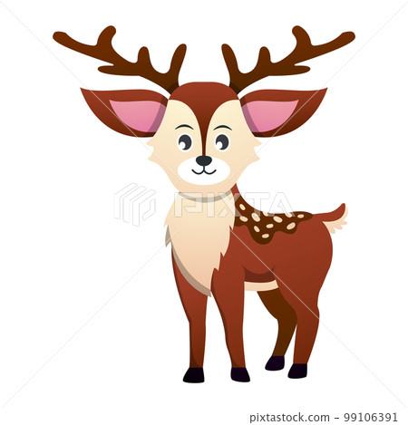Reindeer cartoon character . Vector . Reindeer cartoon character . Vector . 99106391