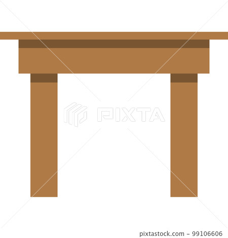 wooden table icon, flat design 99106606