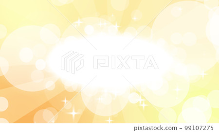 Yellow background material with white frame that sparkles with radiation 99107275
