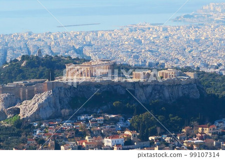 View of Athens and Acropolis from Lycabettus Hill View of Athens and Acropolis from Lycabettus Hill 99107314