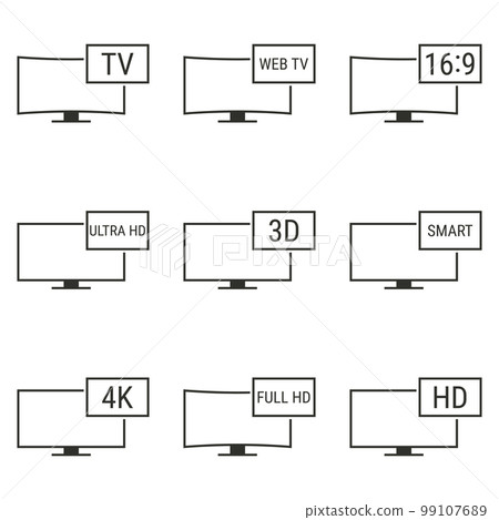 Vector illustration on the theme television 99107689