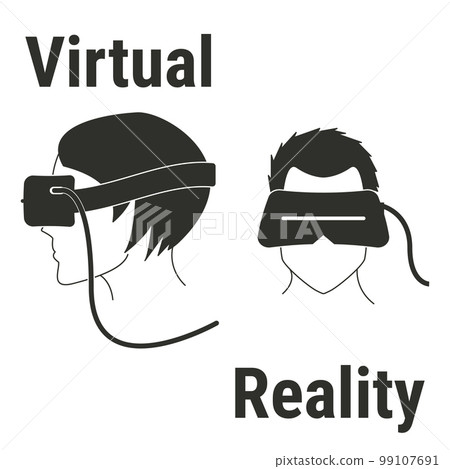 Vector illustration on the theme vr, virtual reality 99107691