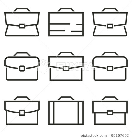 Vector illustration on the theme briefcase, bag 99107692