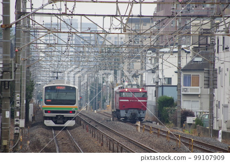 Tohoku Main Line Toro Station Series 231 Utsunomiya Line and EF81 99107909
