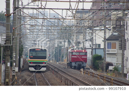 Tohoku Main Line Toro Station Series 231 Utsunomiya Line and EF81 99107910