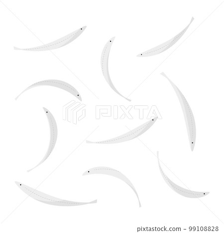 銀魚的矢量圖解。 銀魚的矢量圖解。 99108828