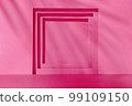 Magenta trend color geometry background in interior with frame  99109150