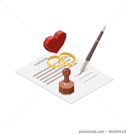 Marital Agreement Isometric Composition 99109528