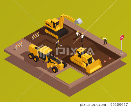 Road Construction Site Composition 99109657