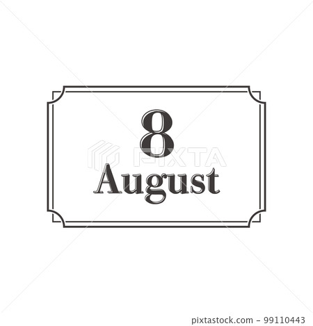 August headline and simple classic frame design 99110443