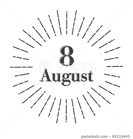 August headline and stylish sun frame design 99110445